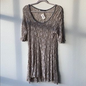 Sheer lace grey tunic dress